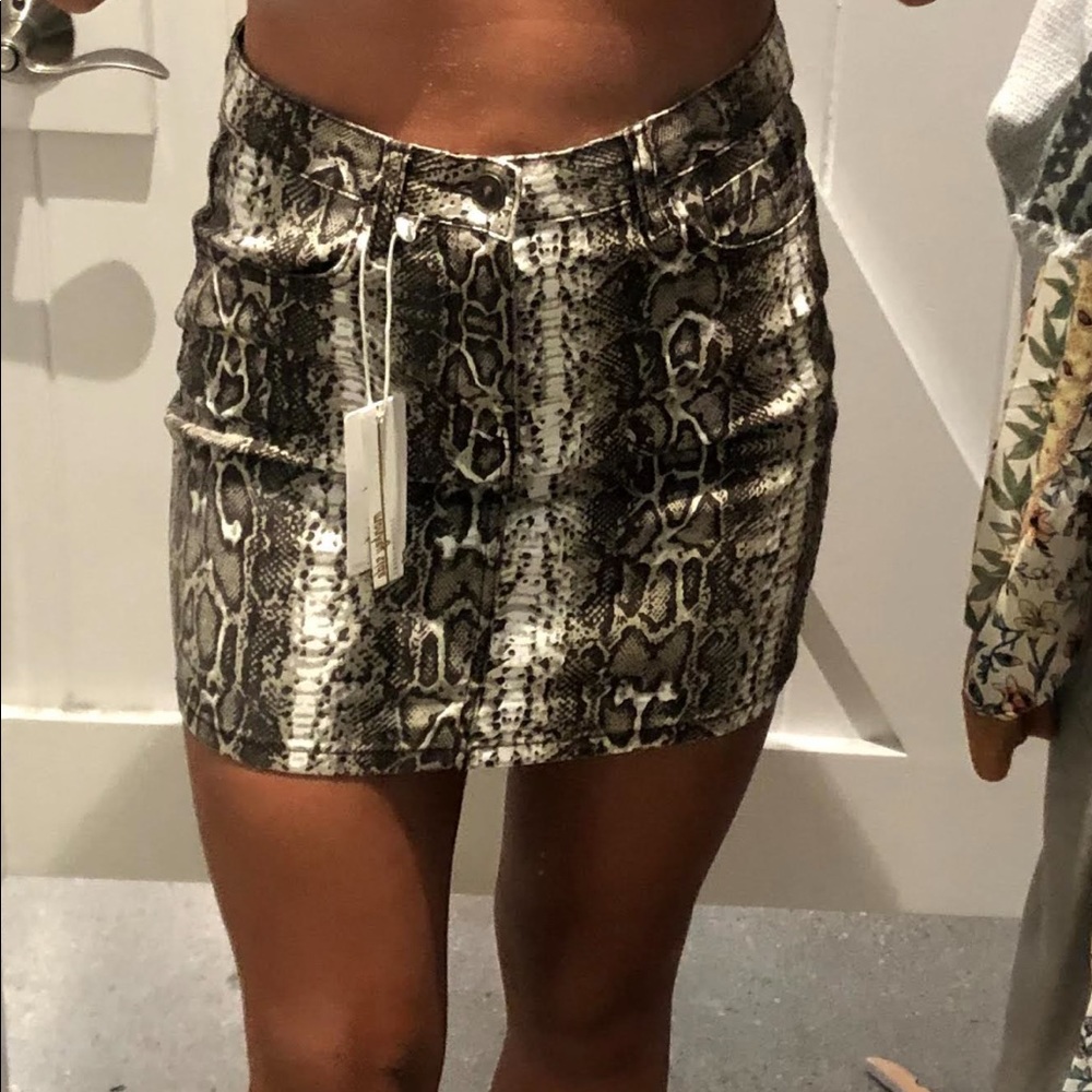 Lizard print skirt